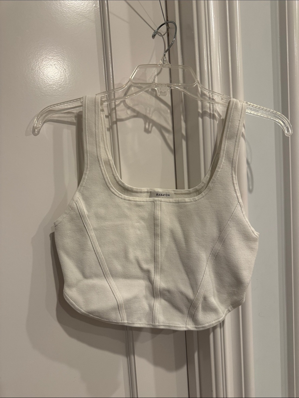 Aritzia White Cropped Tank Top